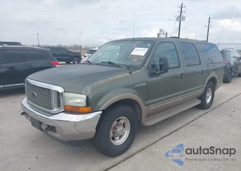 2001 Ford Excursion Limited из США, поврежденный, VIN 1FMNU42S41EB01056